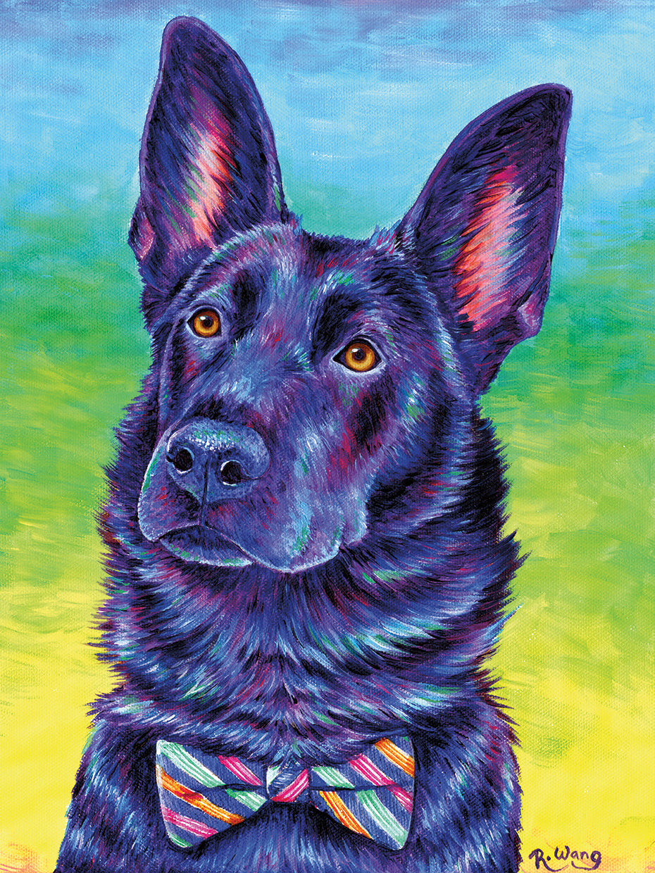 German shepherd shops canvas art