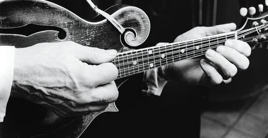 Bill Monroe Holding the Mandolin