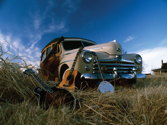 Vintage Car with Musical Instruments