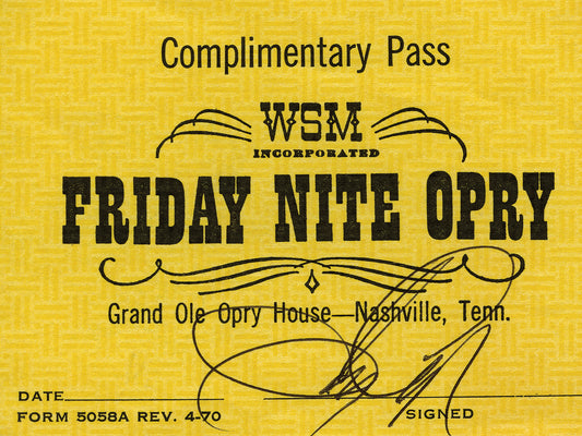 Grand Ole Opry Ticket