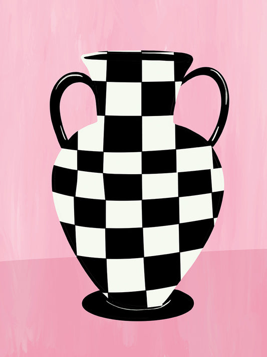 Checkerd Vase