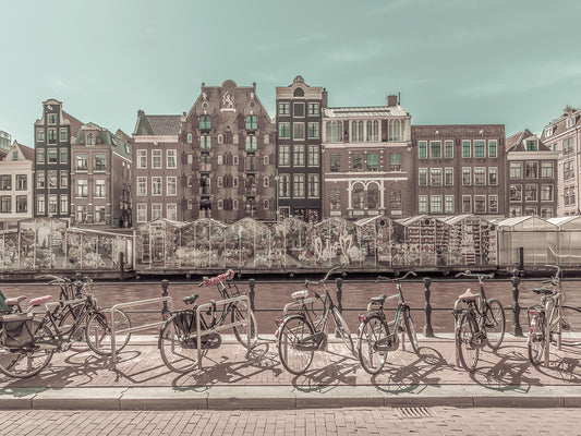 AMSTERDAM Singel Canal with Flower Market | urban vintage style