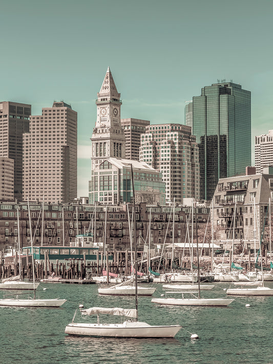 BOSTON Skyline North End & Financial District | urban vintage style