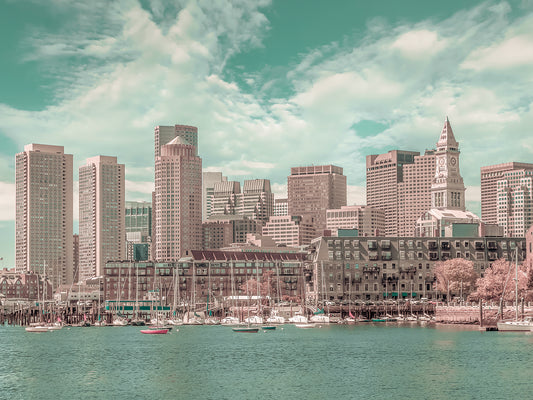 BOSTON Skyline North End & Financial District | urban vintage style