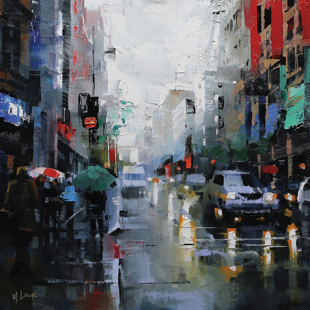 St. Catherine Street Rain by Mark Lague | FineArtCanvas.com ...