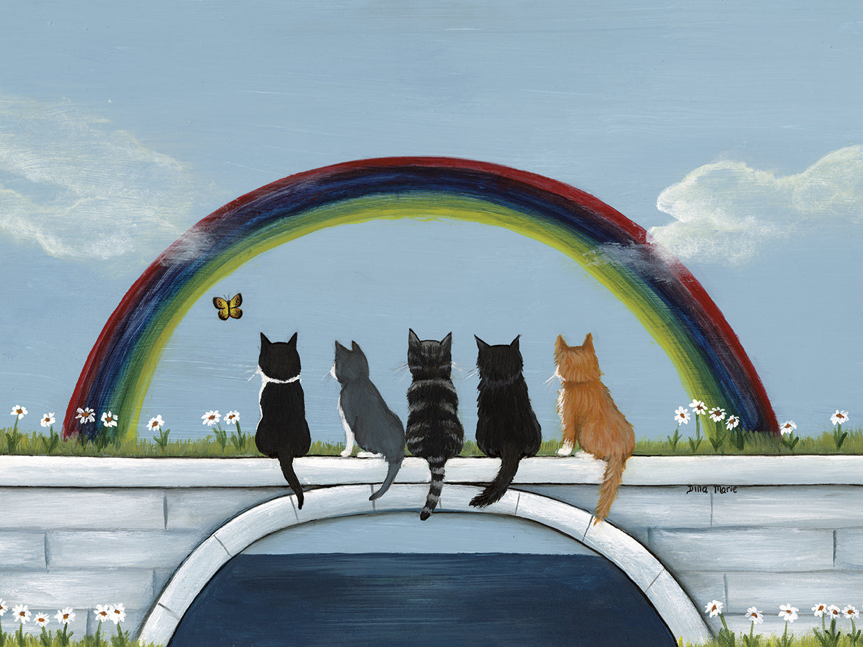 Dina Marie's Rainbow Bridge Kitties Canvas Art Prints | Fine Art Canvas ...