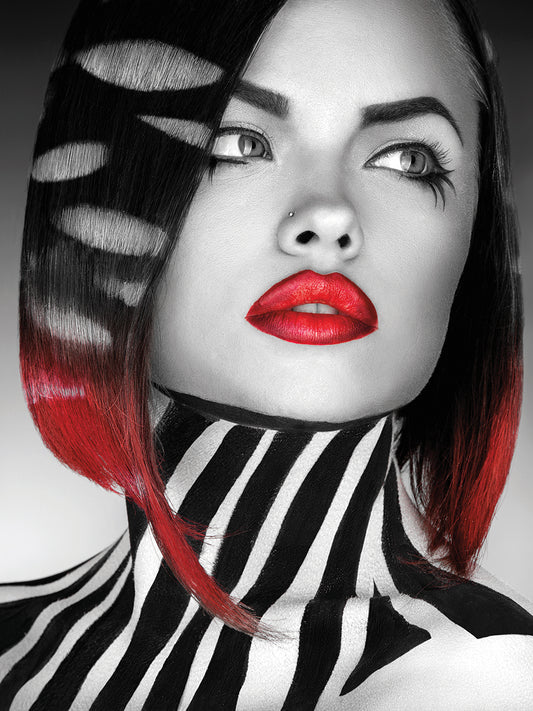 Classic Stripes and Red Lips