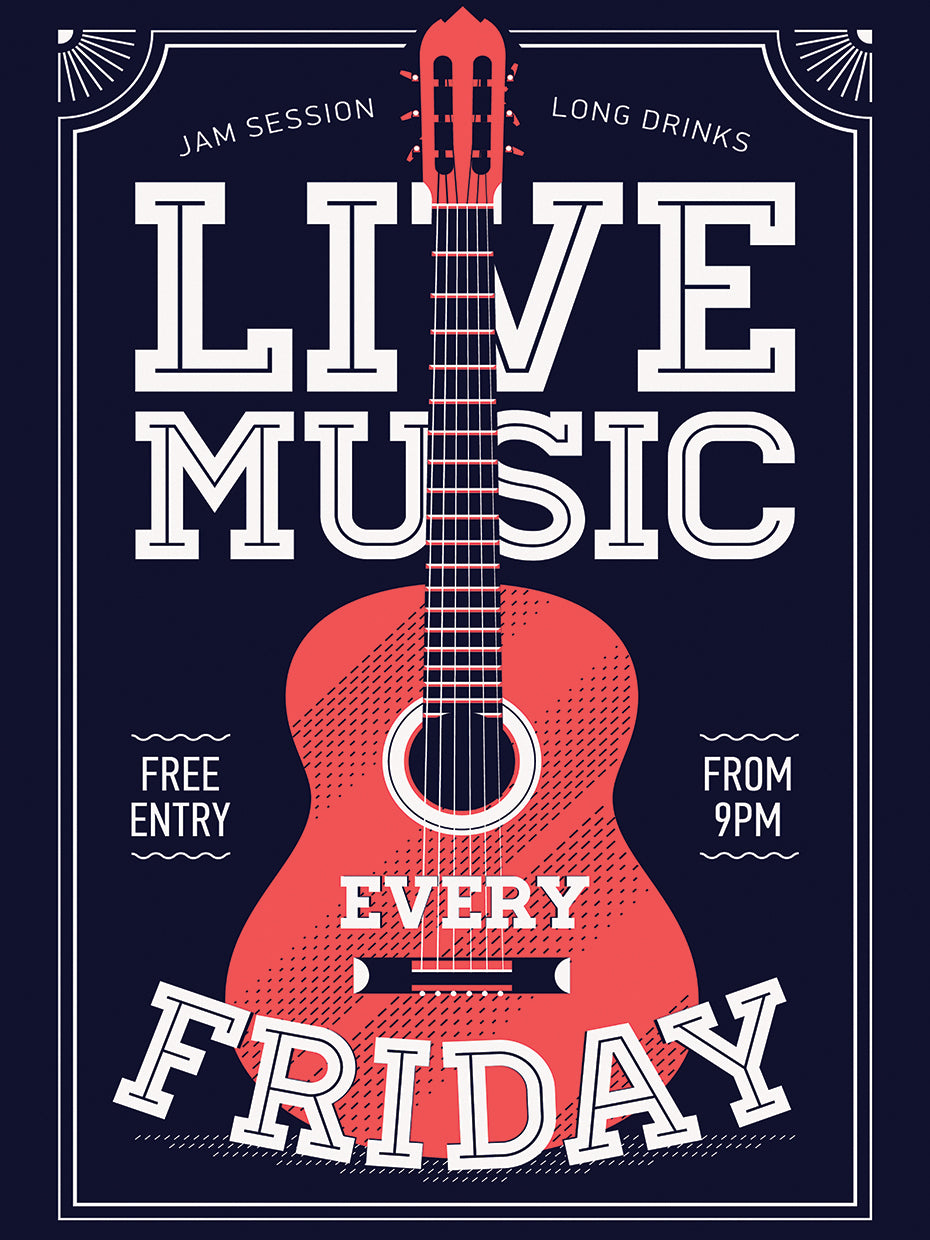 Friday Music Guitar Poster by DP Gallery | FineArtCanvas.com ...