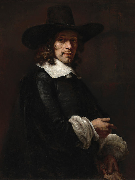 Portrait of a Gentleman with a Tall Hat and Gloves, c. 1656/165