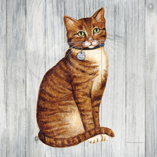 Country Kitty IV on Wood