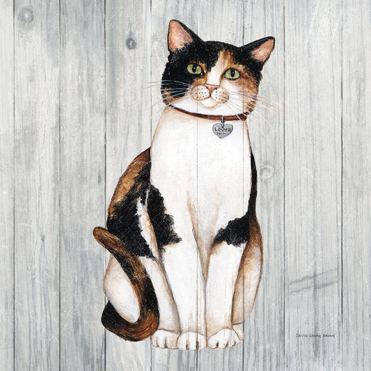 Country Kitty III on Wood