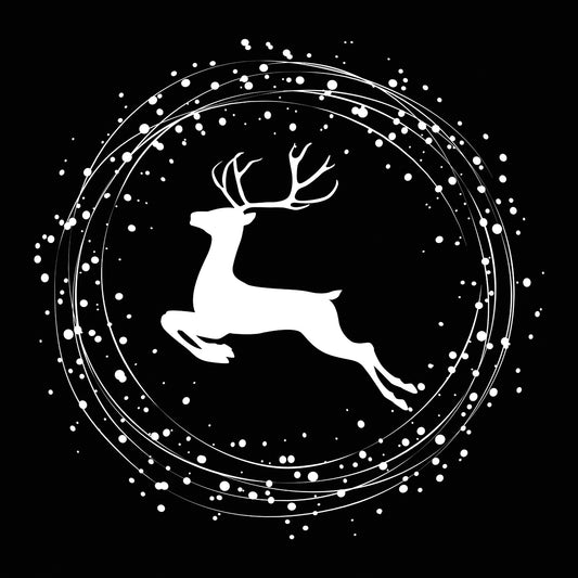 Black and White Reindeer