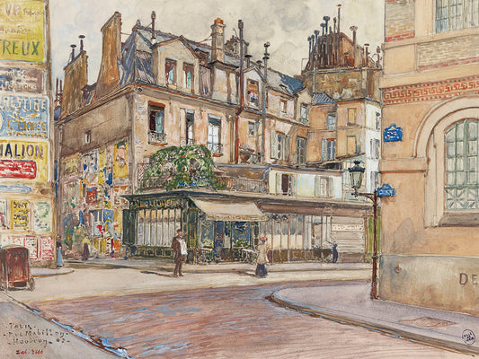 Corner of rue Mabillon and rue Clément, in 1907. 5th and 6th arrondissements (1907)