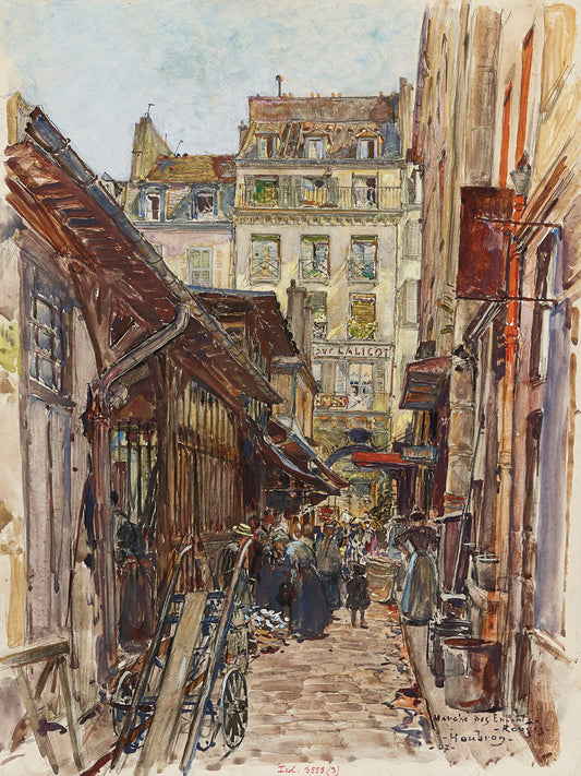 Interior of the Marché des Enfants-Rouges, in 1907. 3rd arrondissement (1907)