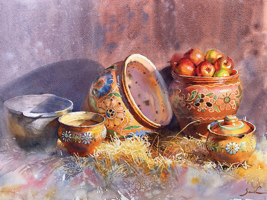 Sunny Still Life With Straw