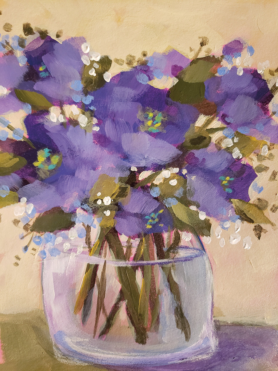 Kristy Andrews's Purple Floral Canvas Art Prints | Fine Art Canvas ...