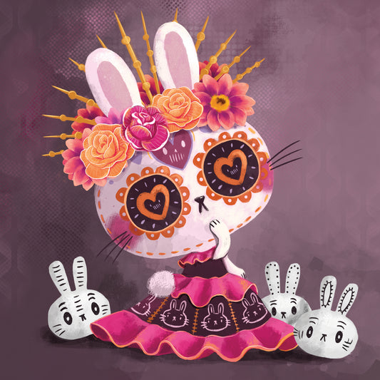 Dia De Los Muertos Bunny